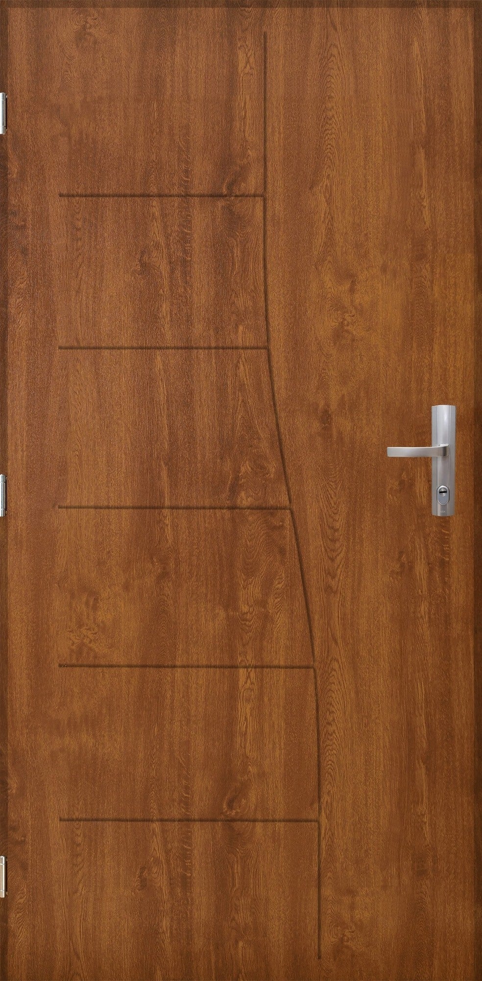 Drzwi zewnętrzne pełne antywłamaniowe Turyn 90 cm lewe złoty dąb 0