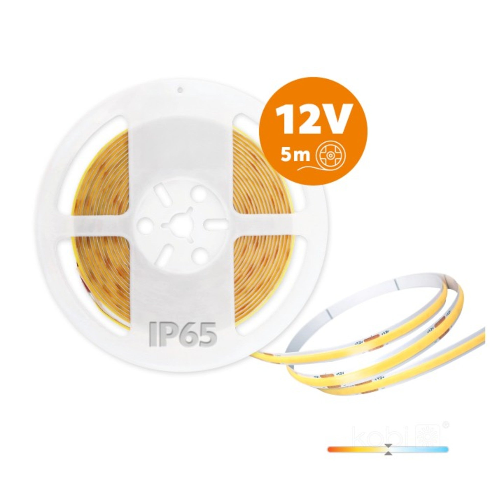Taśma LED 12V COB 10W 1000LM/M 4000K IP65 5m KO