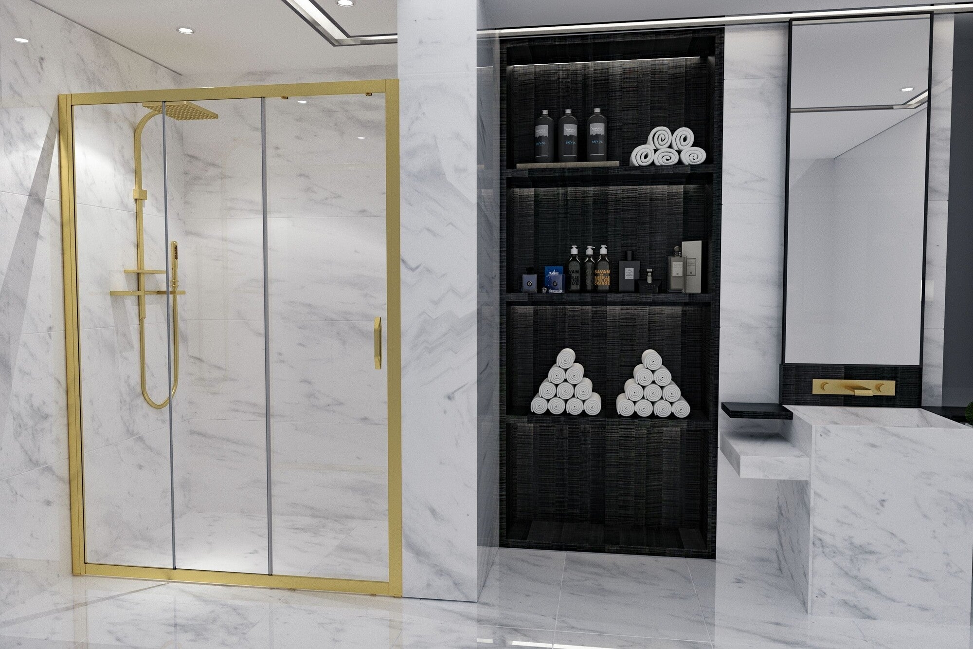 Drzwi prysznicowe Durasan Flexi zakres regulacji 105-140cm 1