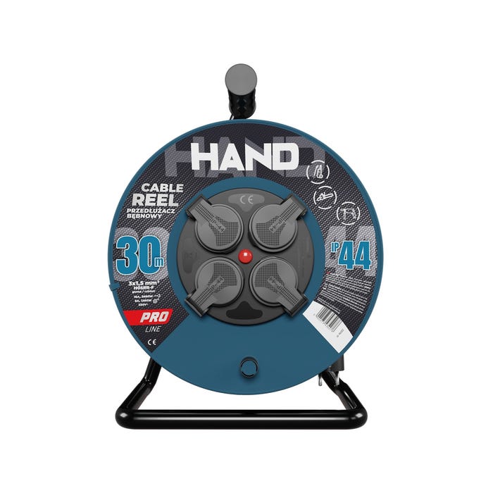 Przedłużacz bębnowy Hand 30m 3x1,5 guma 4x2P+Z IP44