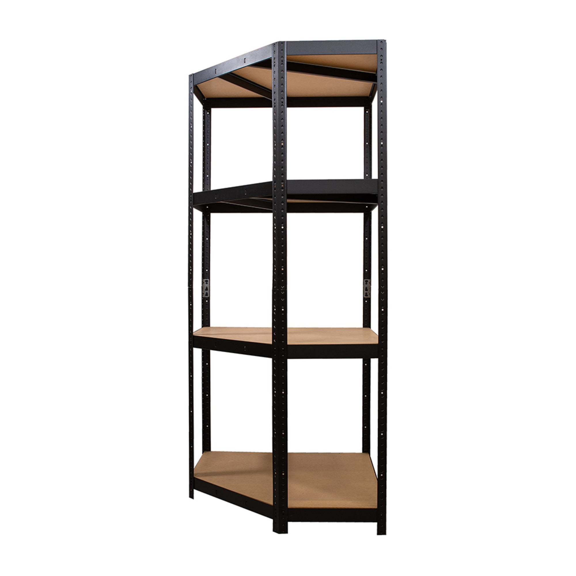 Regał narożny Nero wym. 179x80x80x40 cm, 4 półki, 175 kg  1