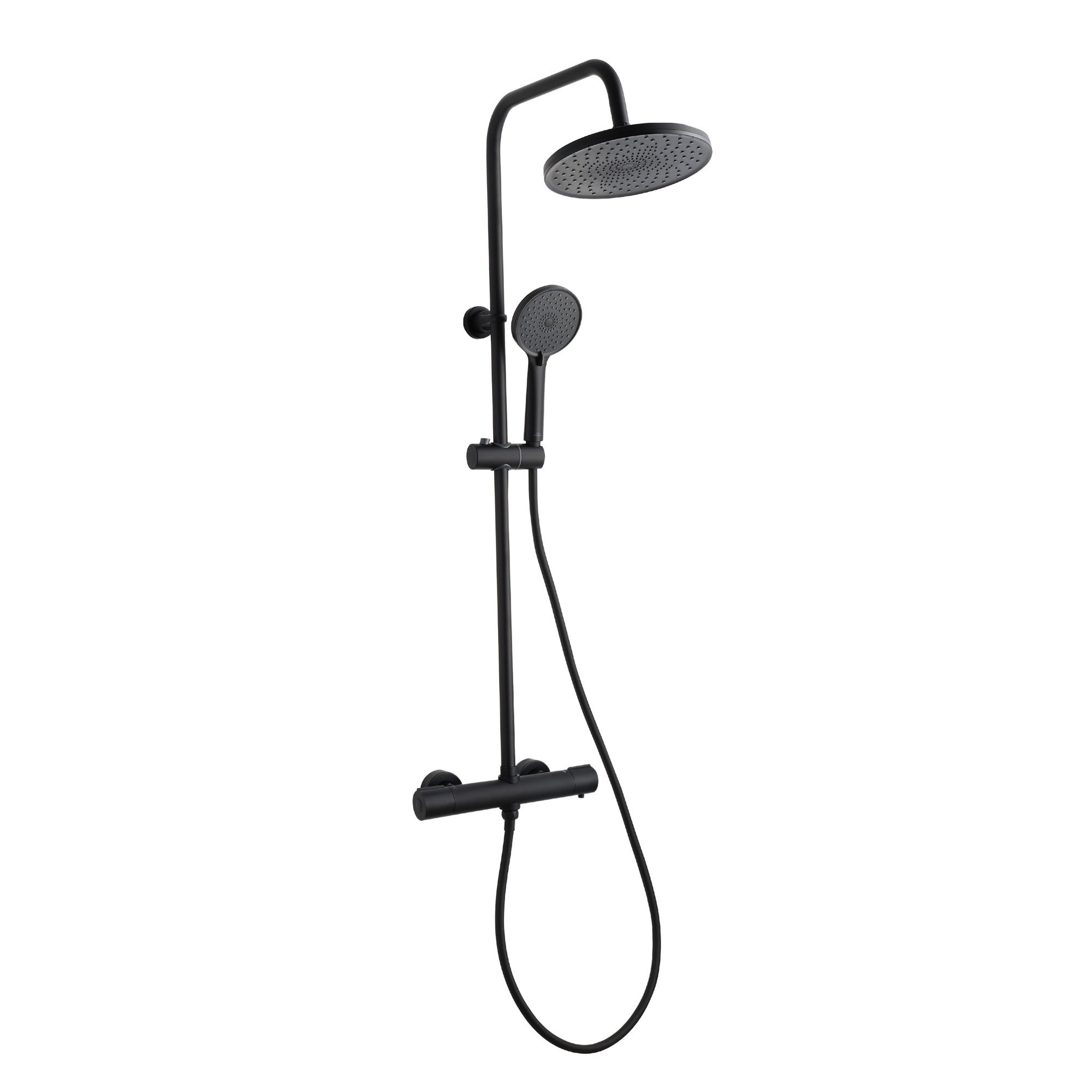 Kolumna prysznicowa Volos z termostatem czarna