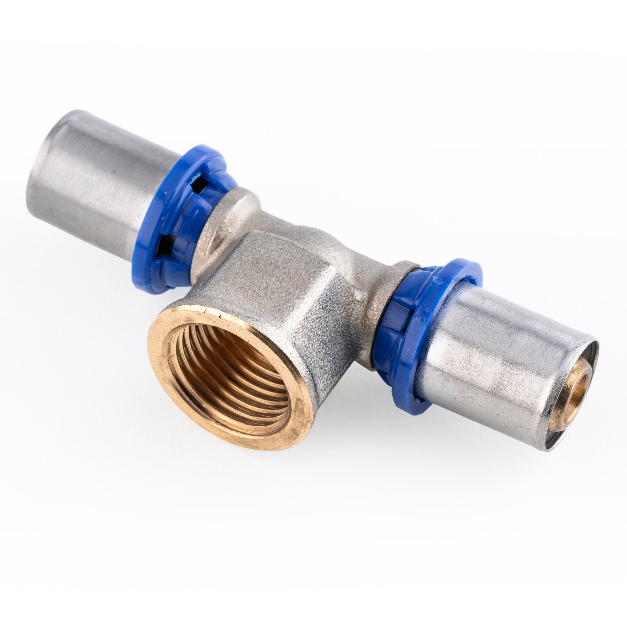 Pex Trójnik zaciskowy GW 16 mm x 1/2" Radopress 1