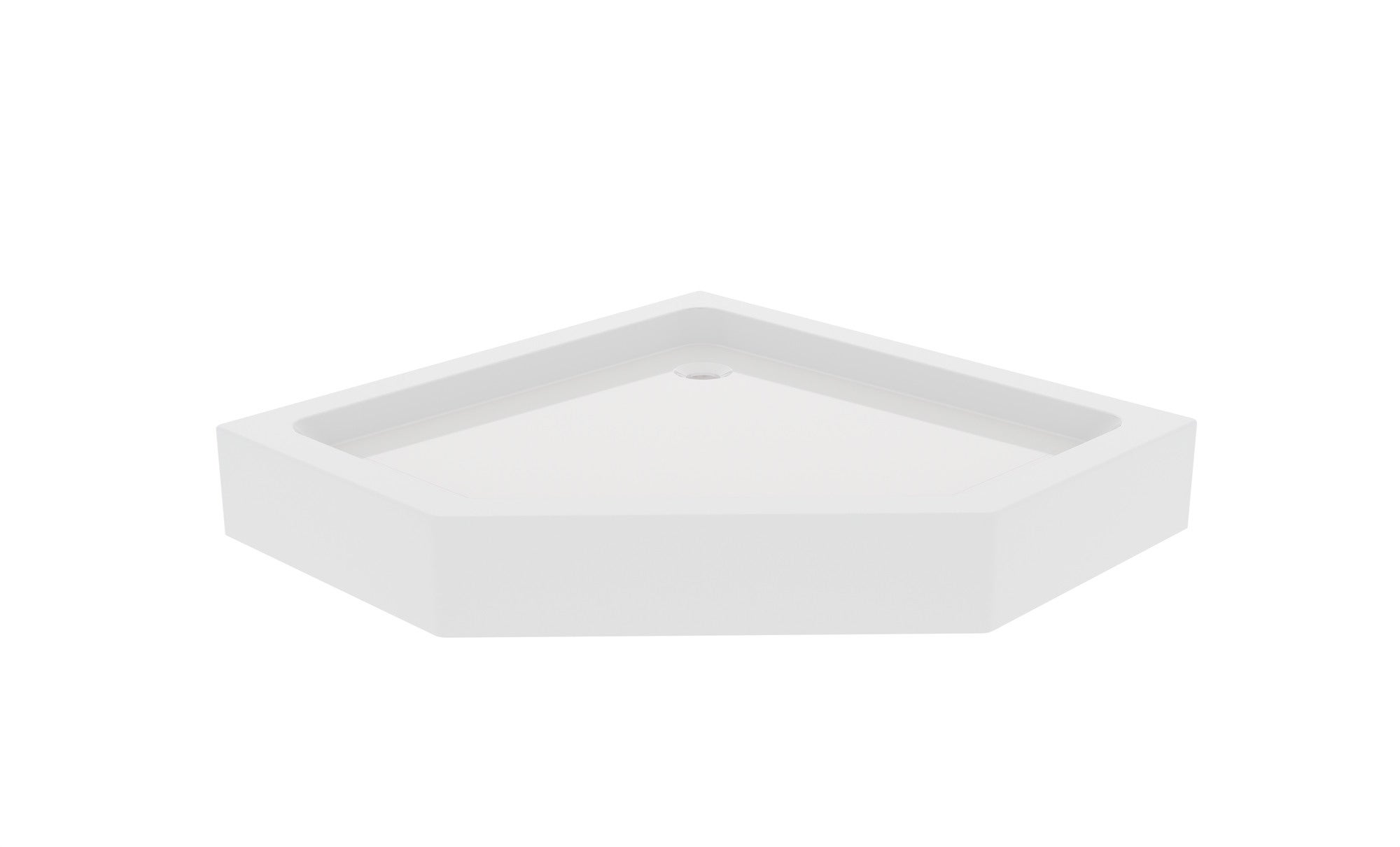 Brodzik Agat pięciokątny 80 x 15 cm biały 