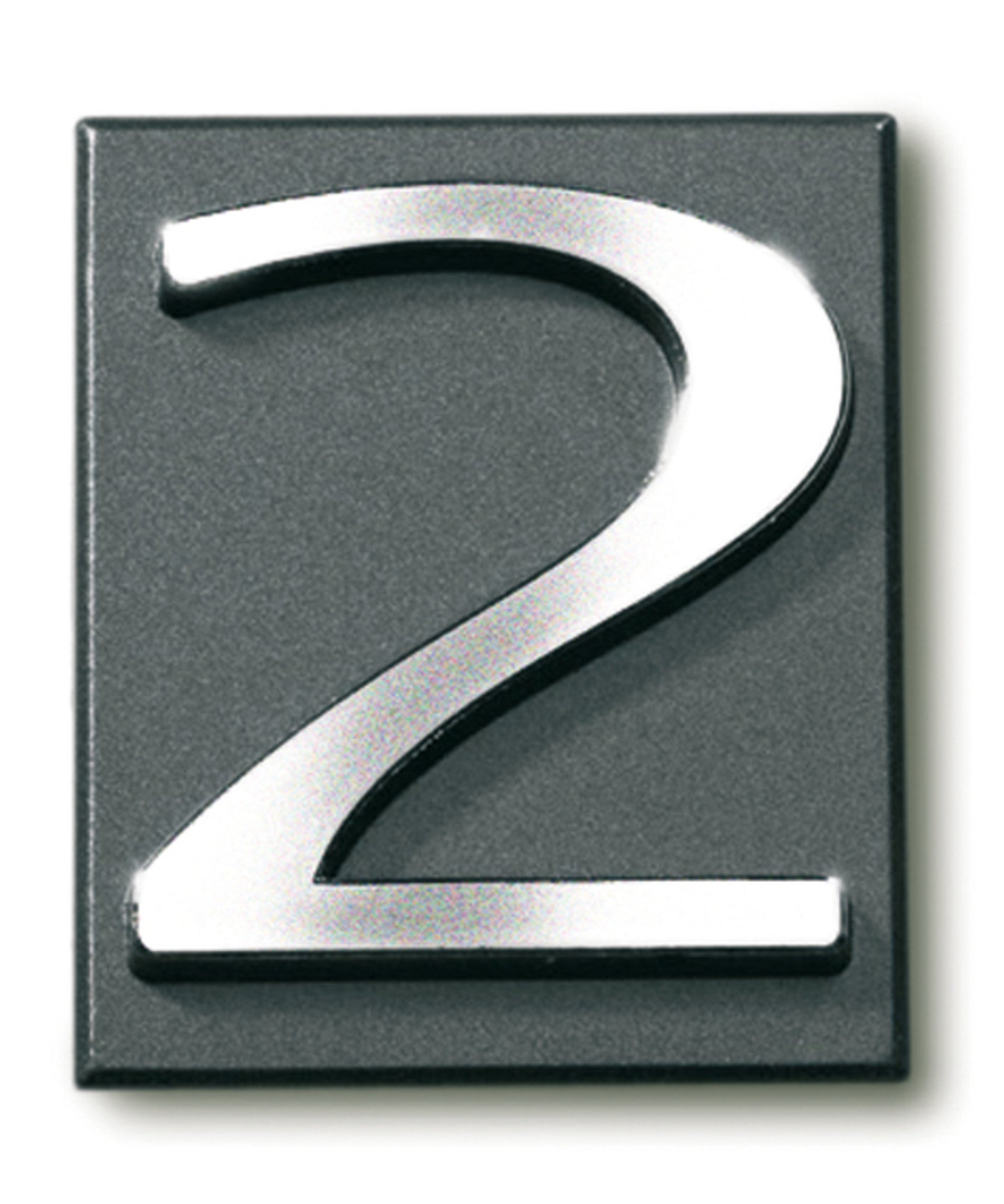 Cyfra 2 samoprzylepna grafit 4x4.7 cm