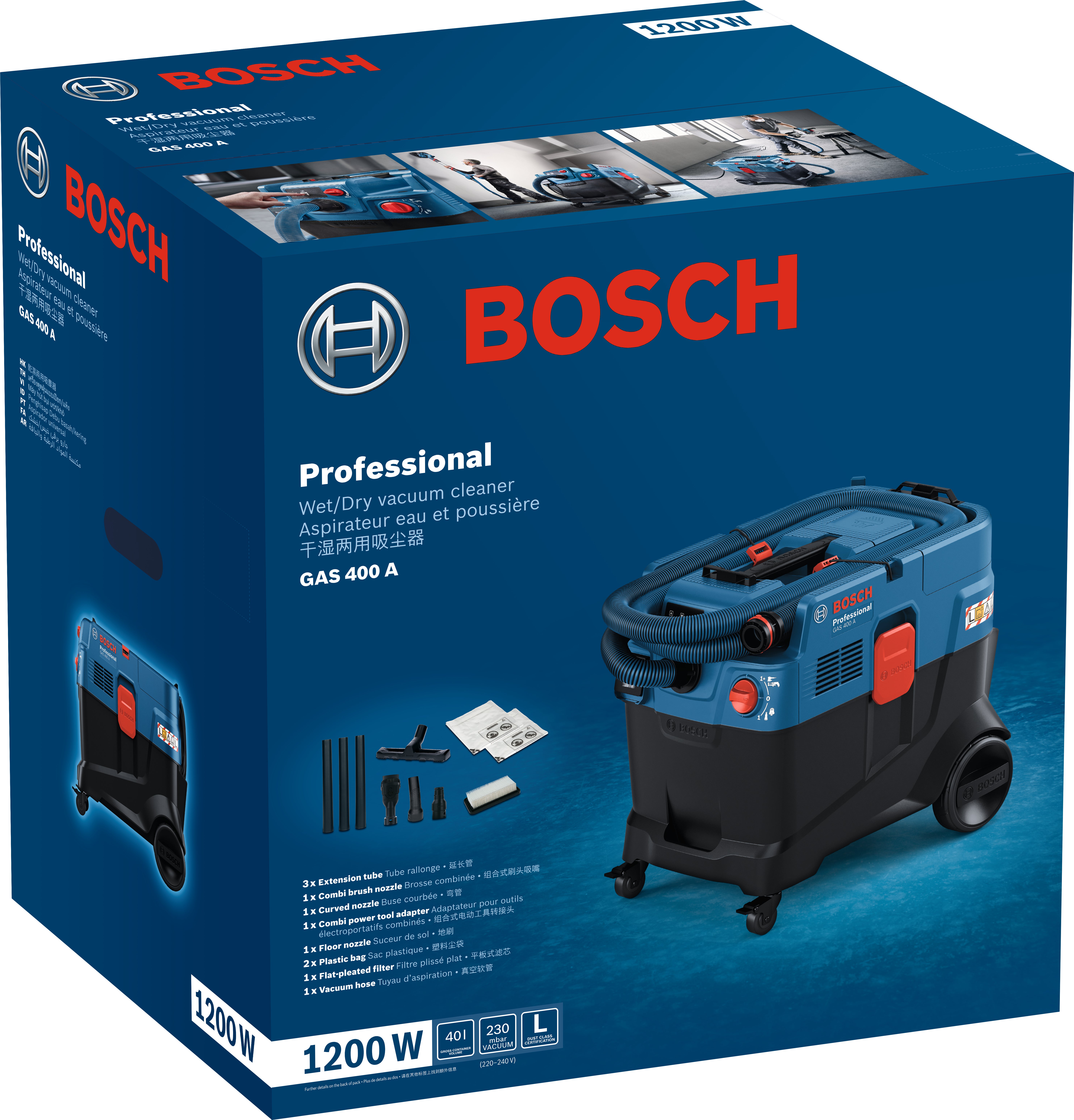 Profesjonalny odkurzacz do pracy na sucho i mokro BOSCH GAS 400A 7