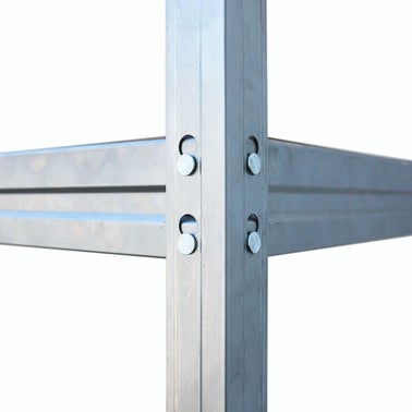 Regał metalowy Rivet wym. 200x200x70 cm, 4 półki, 600 kg 5