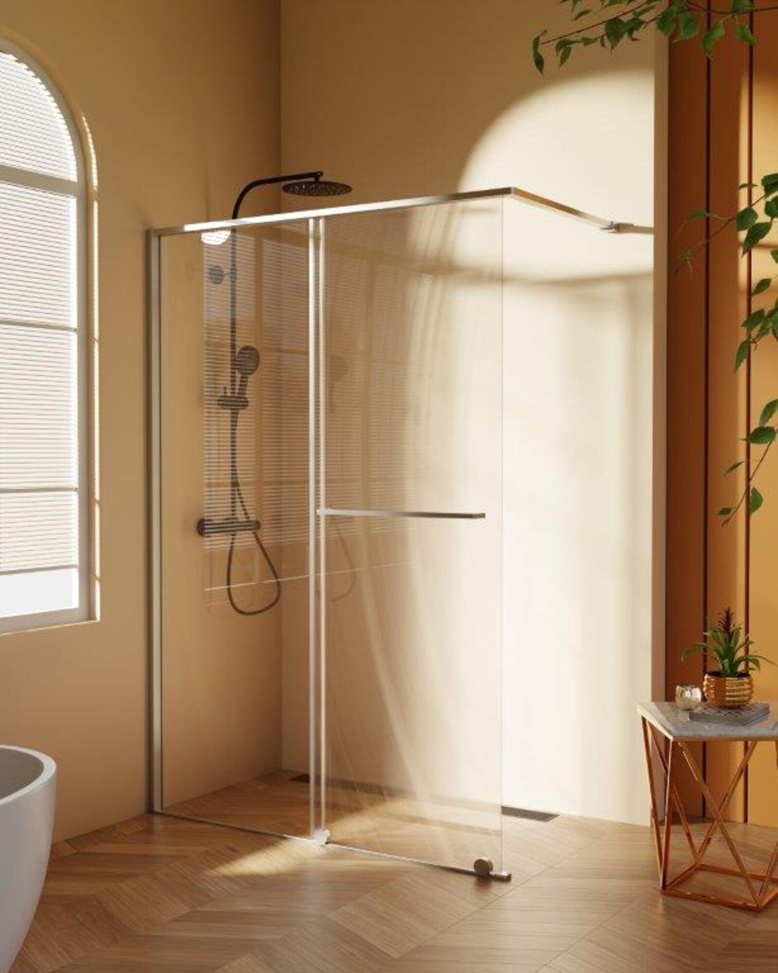 Kabina walk-in Savana 60 + 60 200 cm chrom 1