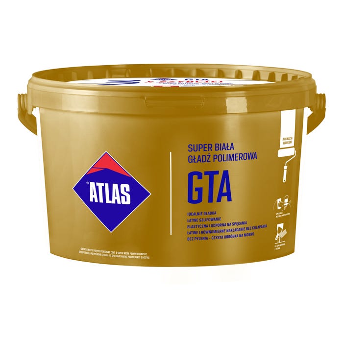 Gładź polimerowa Atlas GTA 5 kg, super biała