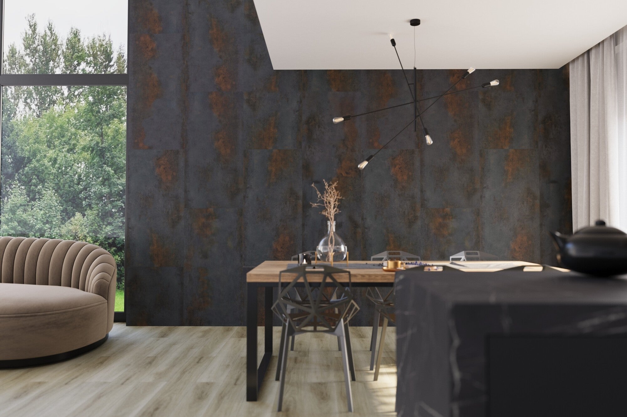 Płytka ścienna Spectra Wall Hematyt Miedziany 4,0 mm 120x60 1