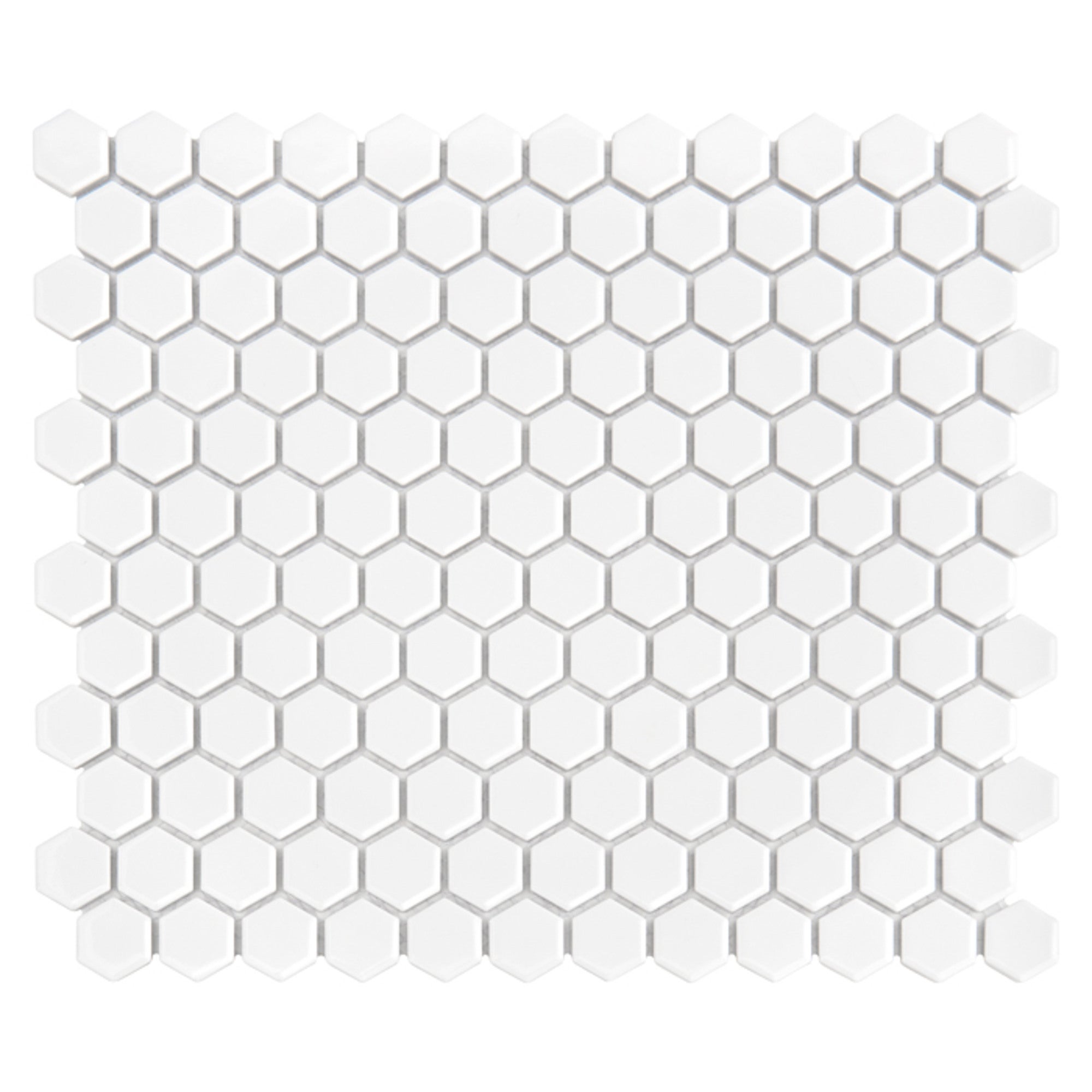 Mozaika ceramiczna Mini Hexagon White 26x30 cm