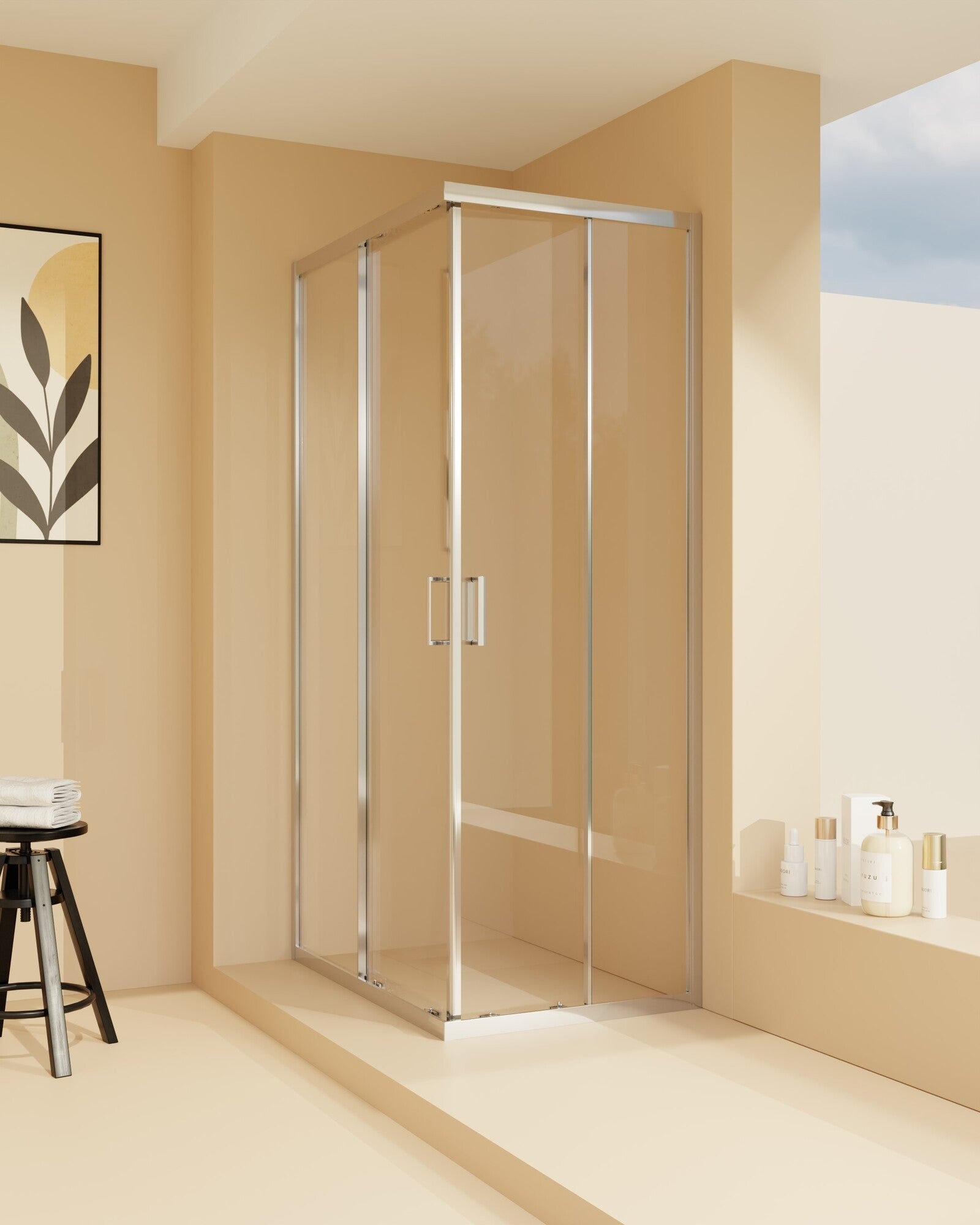 Drzwi prysznicowe Rossa 80 cm chrom 1