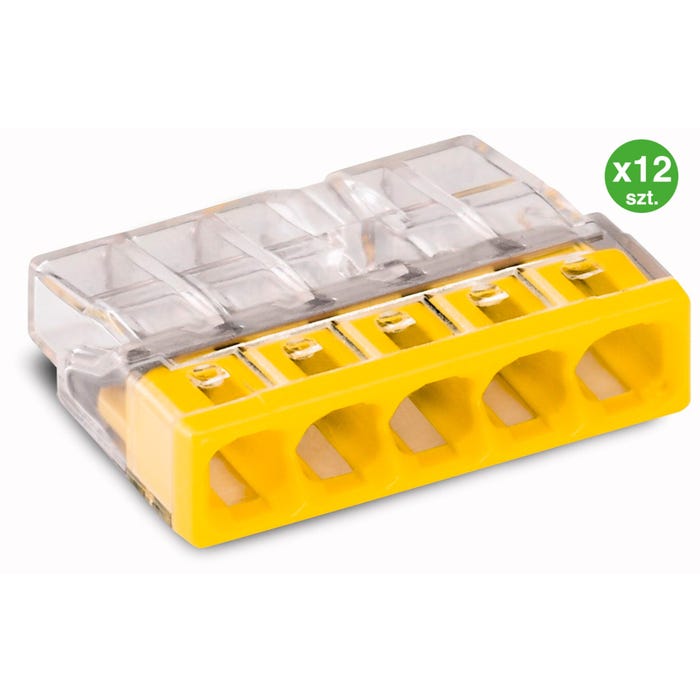 Szybkozłączka mini Wago 5x2,5mm2 12szt