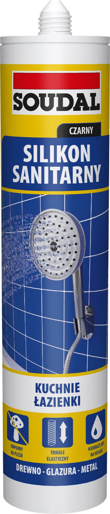 Silikon sanitarny Soudal czarny 280ml 1