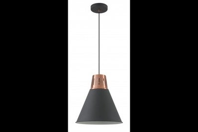Oprawa sufitowa GIANNI L 1x E27, czarno-złoty, średnica 32cm, materiał metal