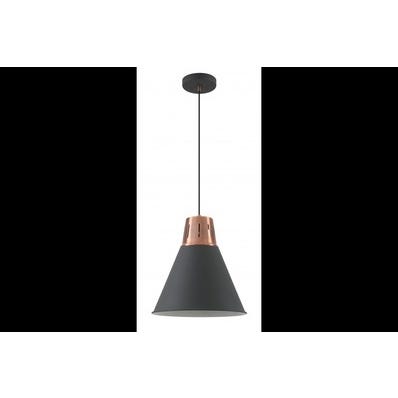 Oprawa sufitowa GIANNI L 1x E27, czarno-złoty, średnica 32cm, materiał metal