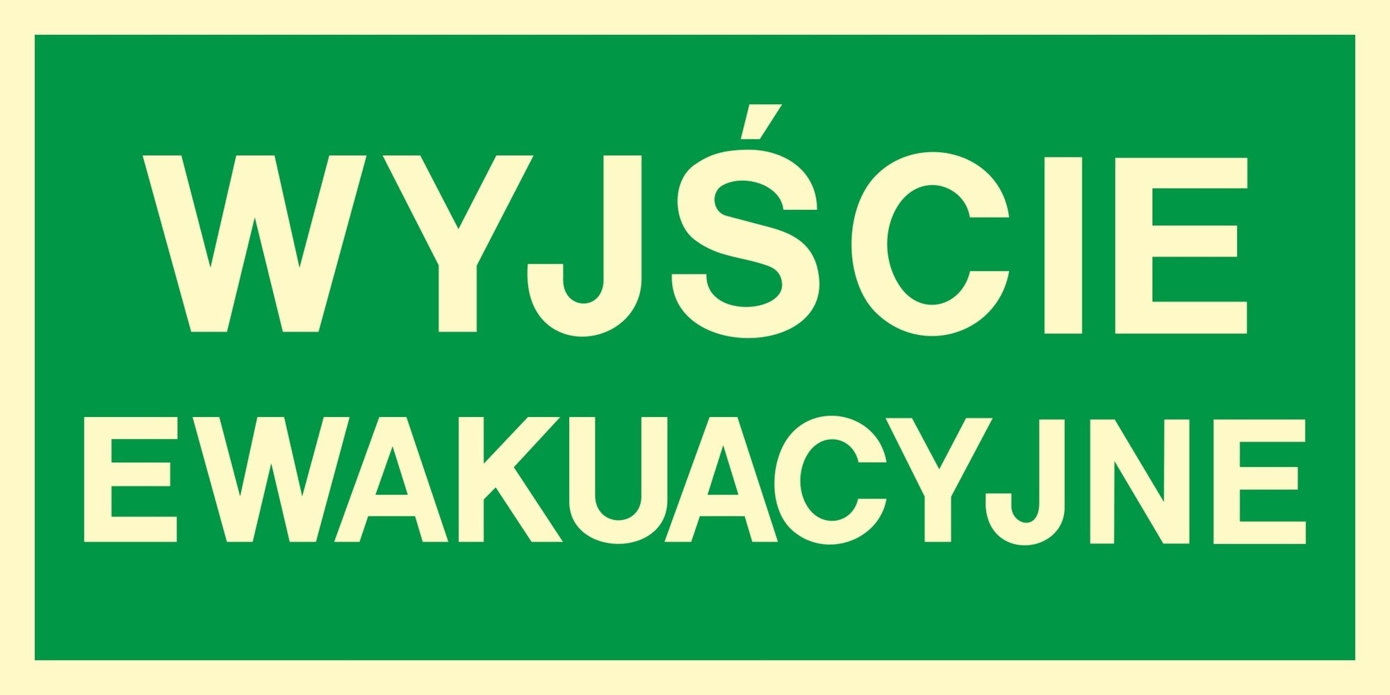 Znak informacyjny WYJŚCIE EWAKUACYJNE