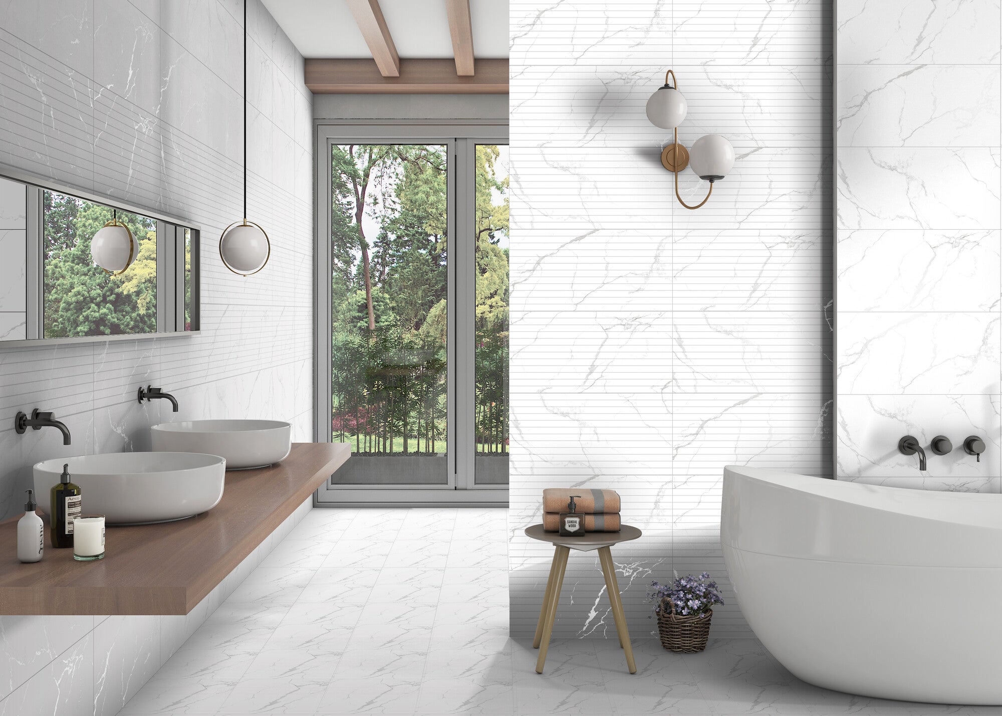 Płytka ścienna Essential White Line Luster 30x60 cm 0.9 m2 3