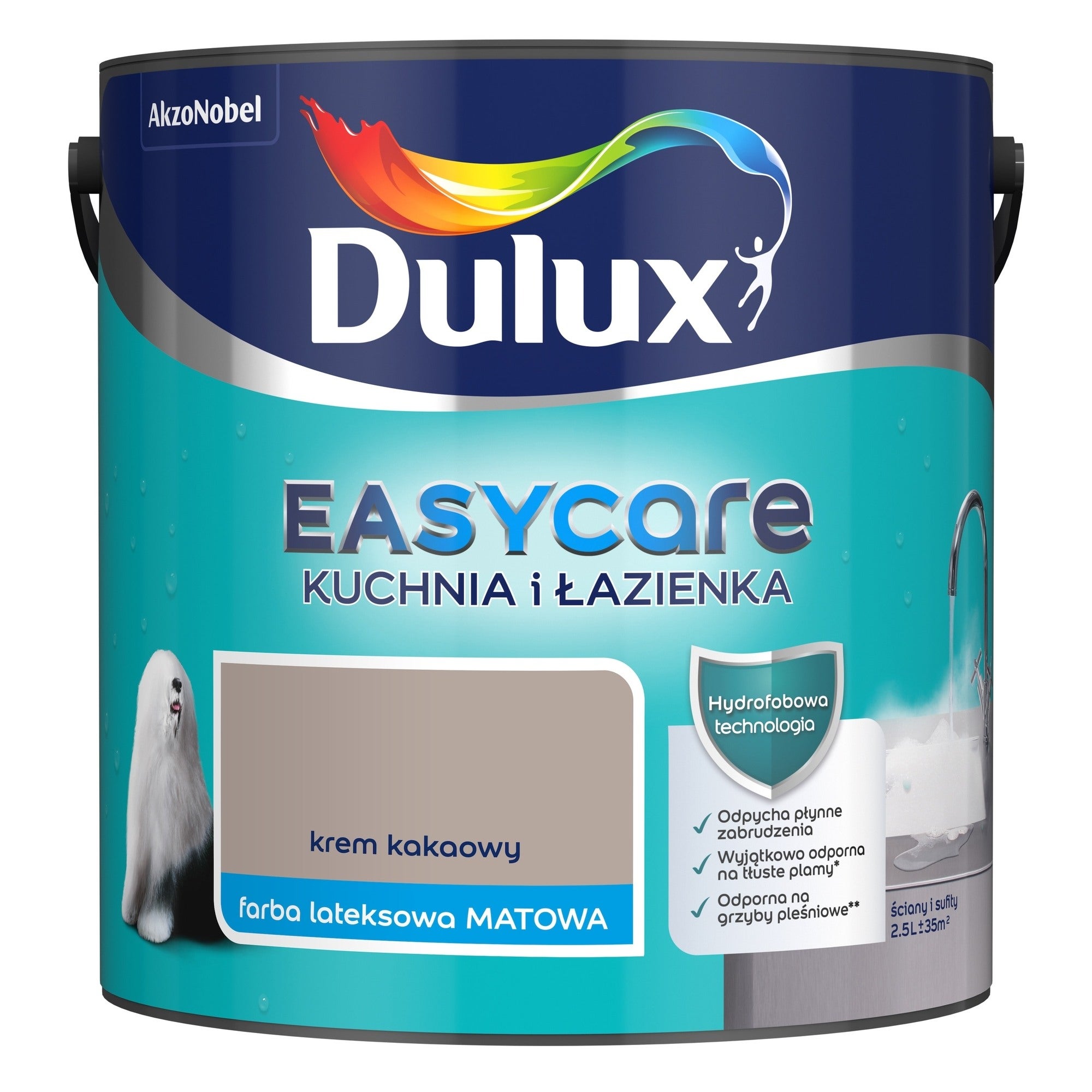 Farba Dulux EasyCare Kuchnia & Łazienka krem kakaowy 2,5l 1