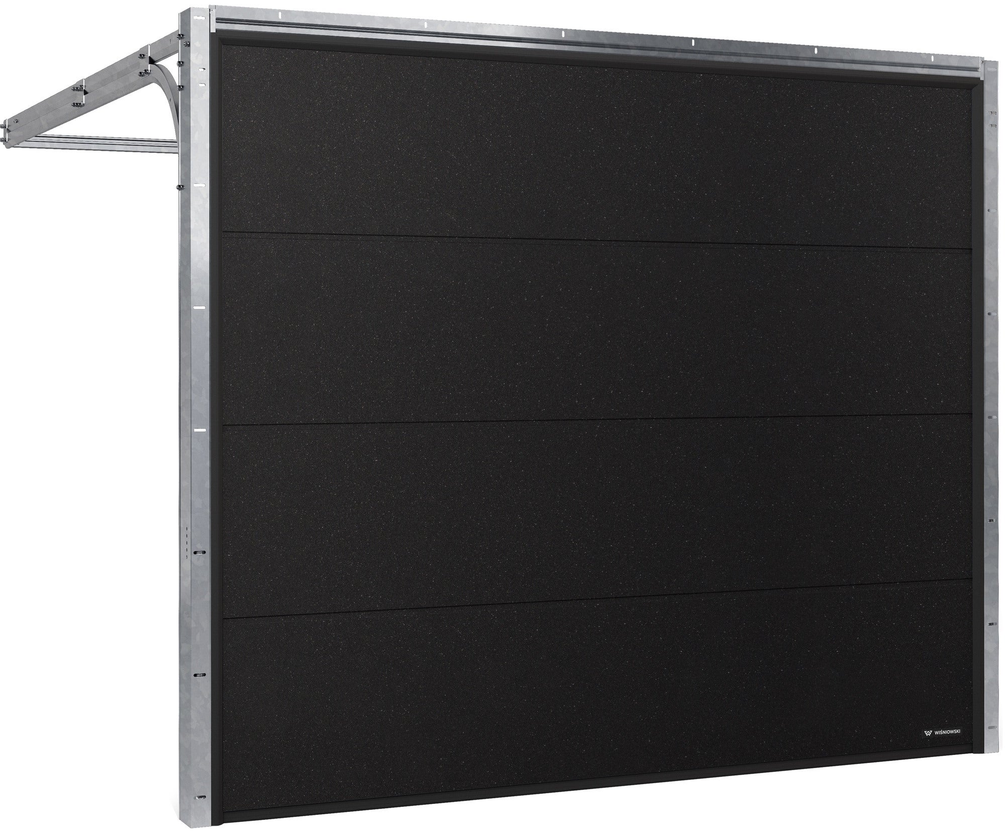 Brama segementowa Nobla z napędem automatyczna 2500x2125 czarna (RAL 9005 struktura)