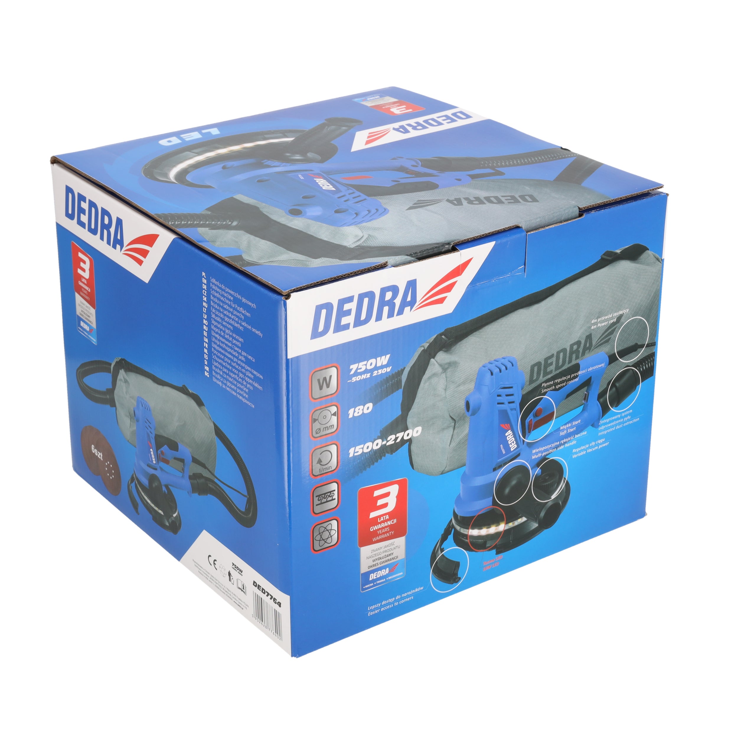 Szlifierka do gipsu 750W DED7764 Dedra 5