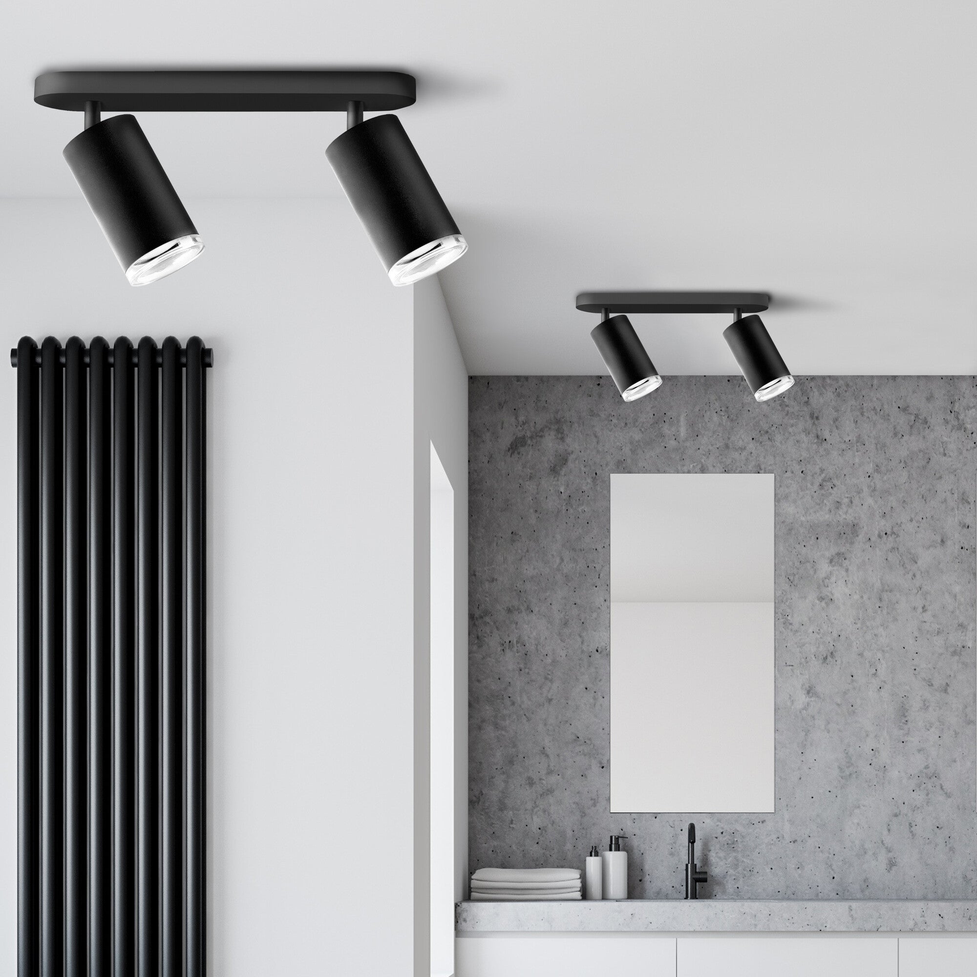 Listwa ścienno-sufitowa Turyn 2xGU10 czarna 1