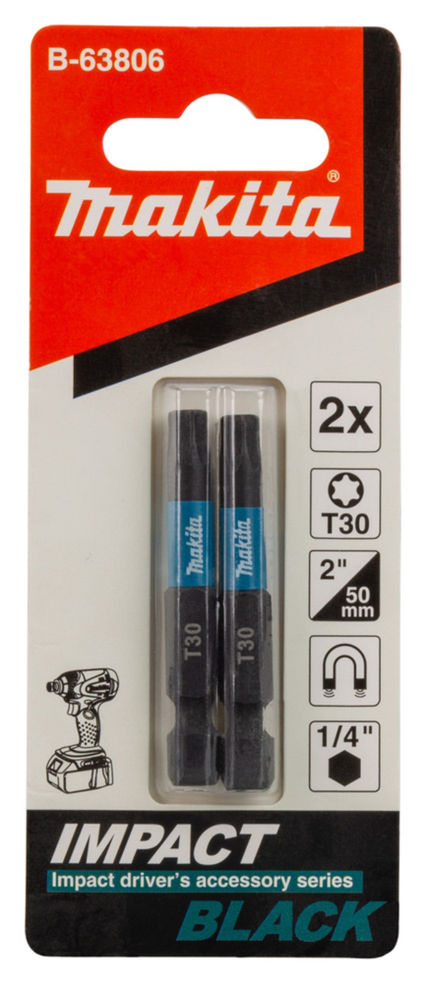 Bit przedłużony 50 mm 2xT30