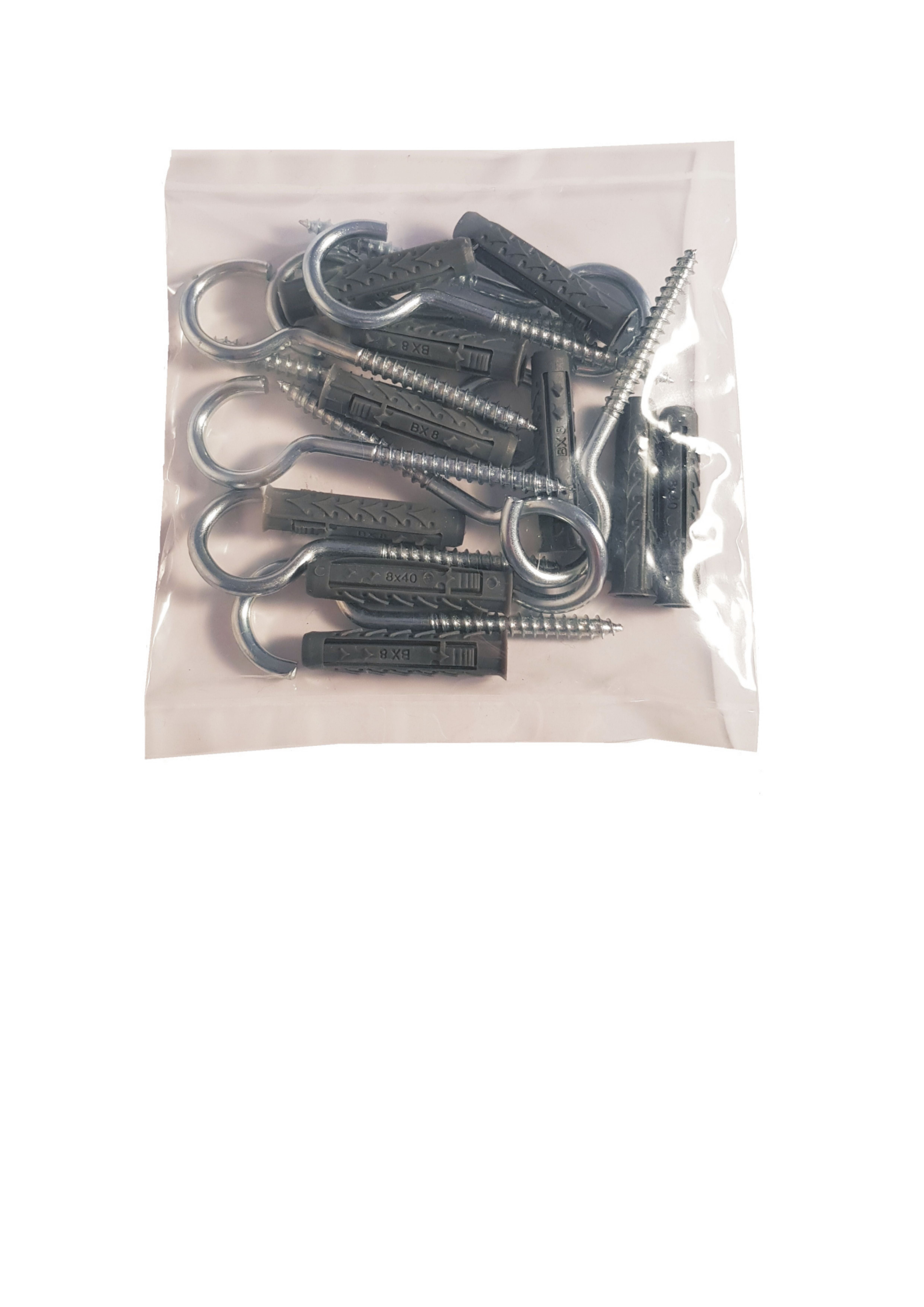 Kołek rozporowy fi 8 z hakiem sufitowym (10 szt.) 2