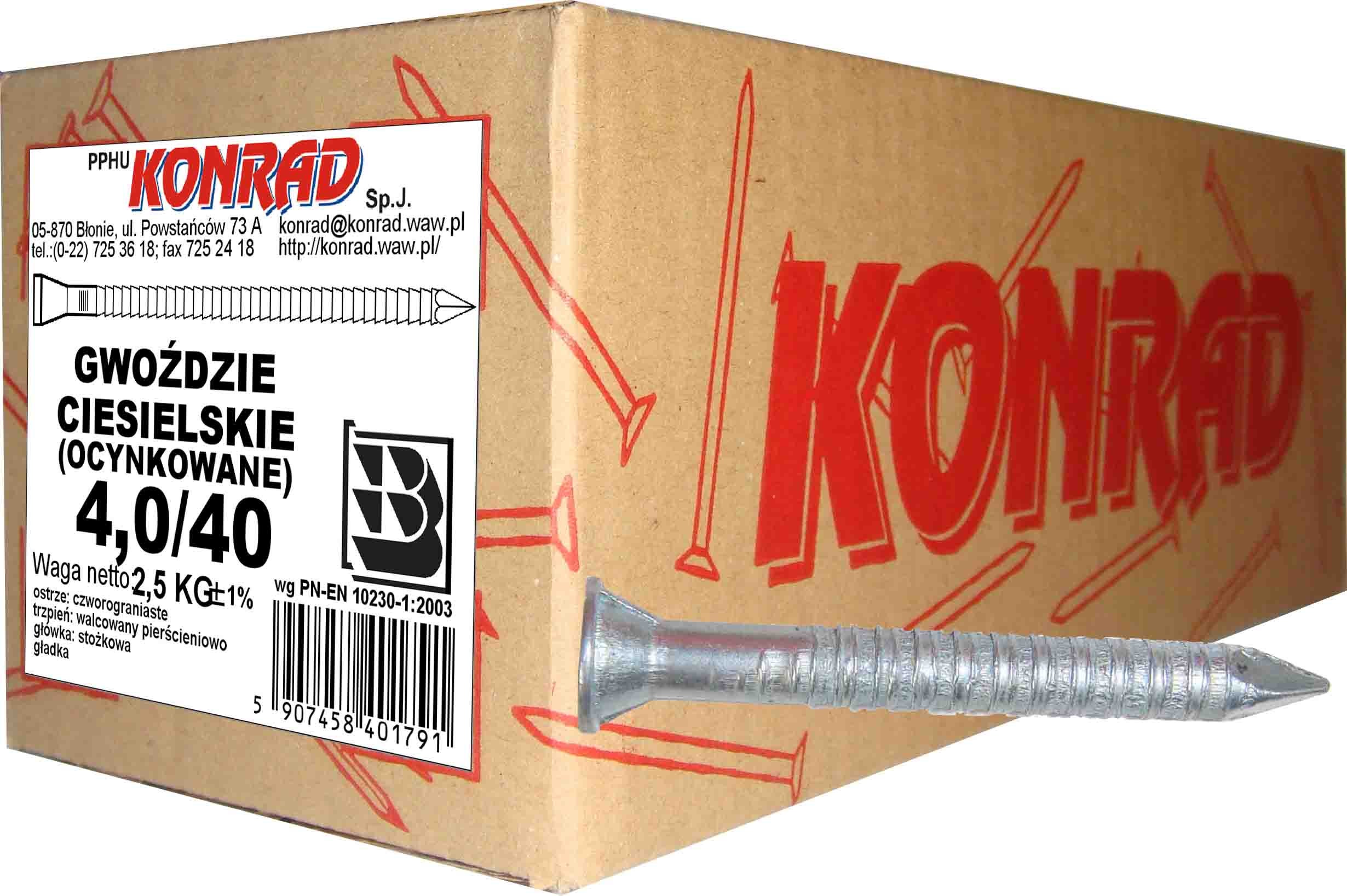 Gwóźdź ciesielski 4.0x40 mm (2.5 kg) 2