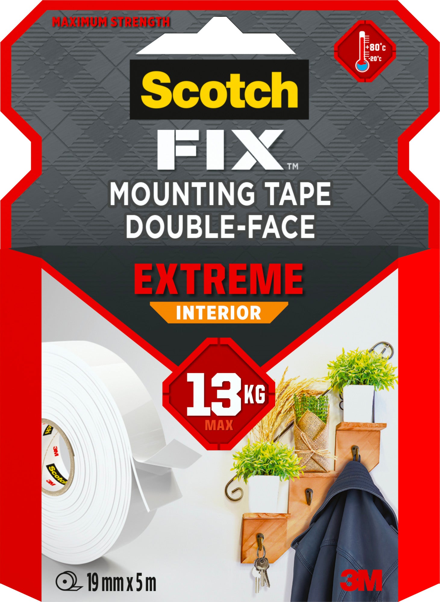 Taśma montażowa Scotch dwustronna extremalna 19mmx5 m