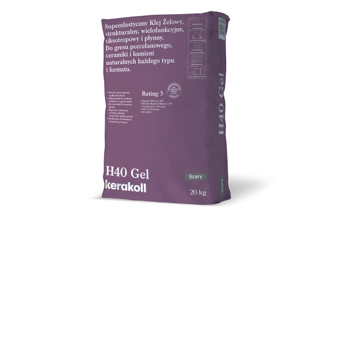 Zaprawa klejowa H40 GEL szara 20 kg Kerakoll