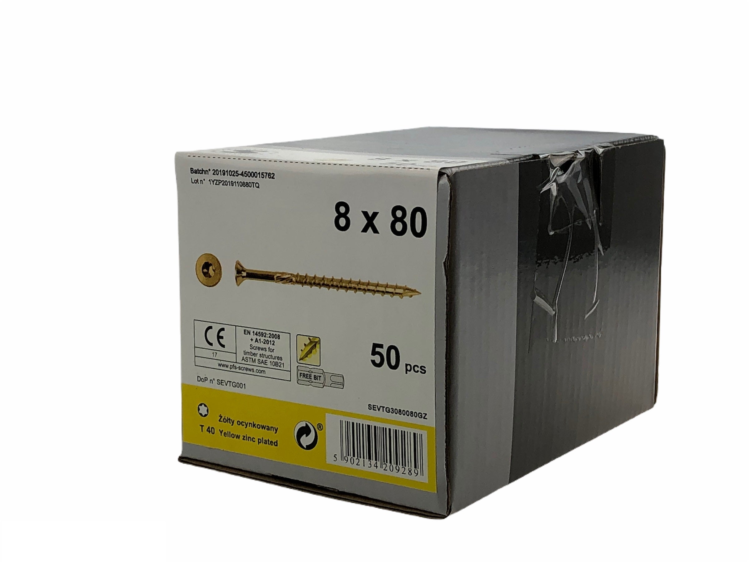 Wkręt konstrukcyjny 8.0x80 mm (50 szt.) 1