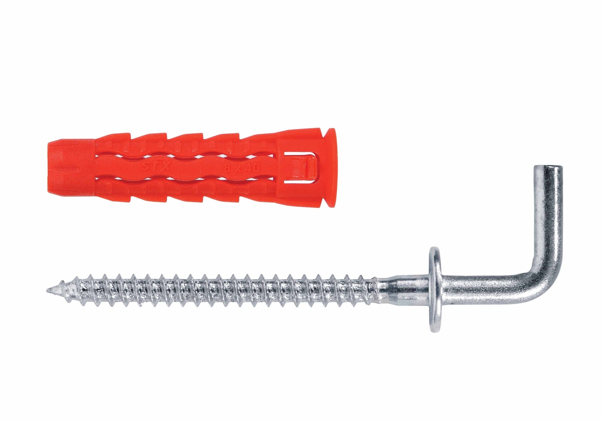 Kołek uniwersalny fi 6 z hakiem L 30x48 mm (50 szt.)