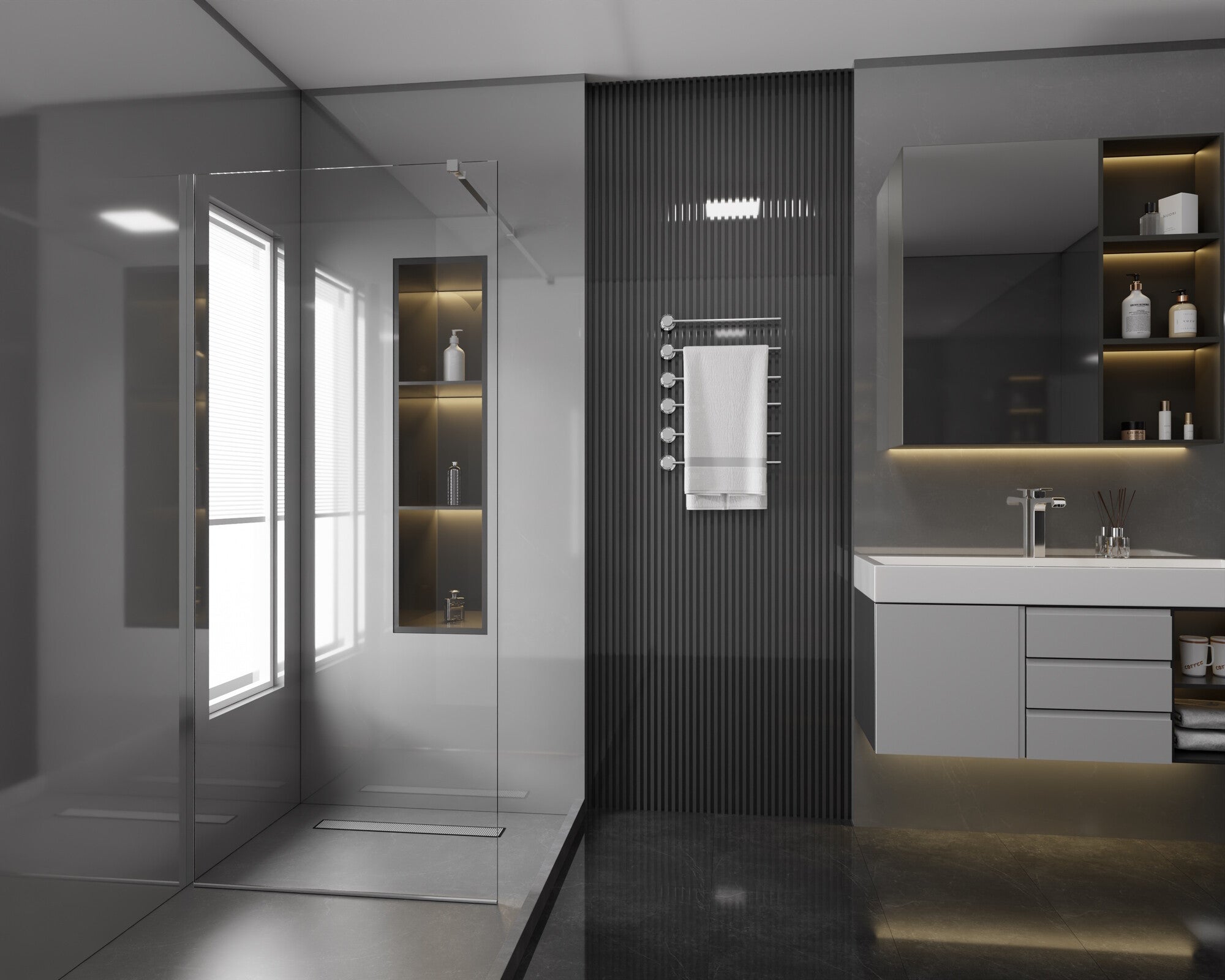 Kabina walk-in Savana Veduta 80 x 200 cm chrom 2