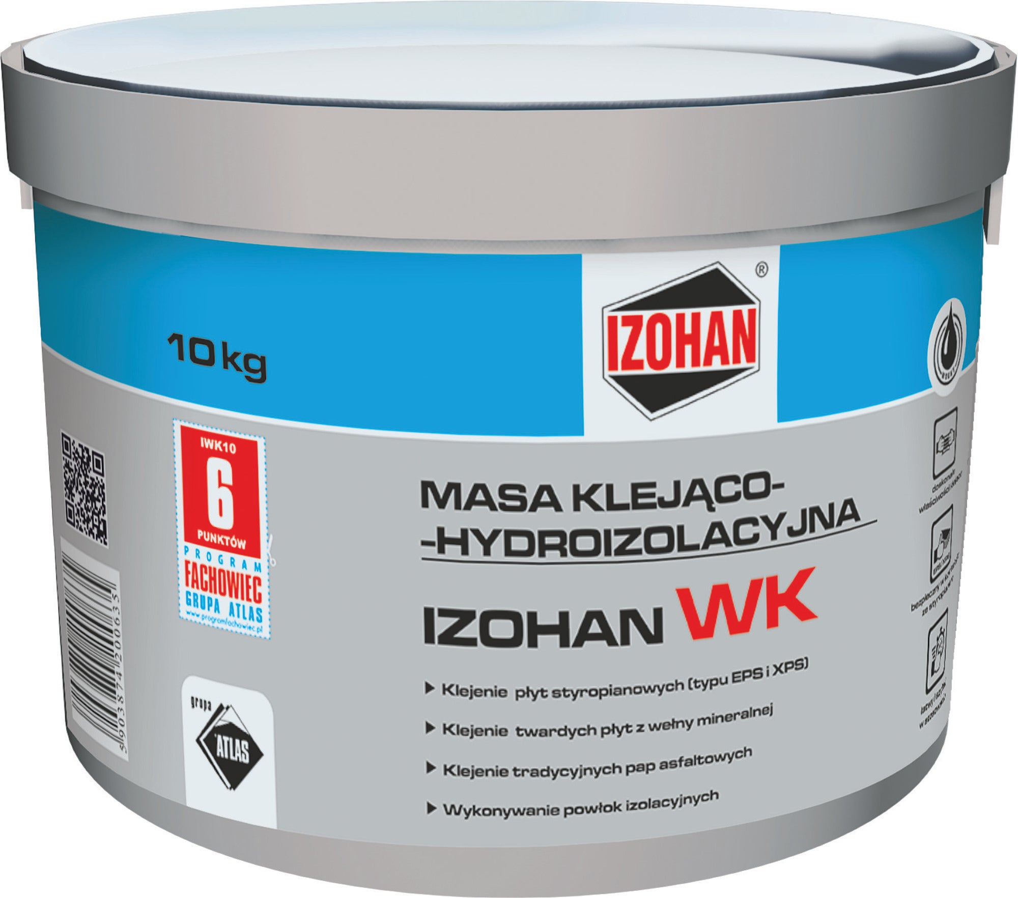 Masa klejąco-hydroizolacyjna Izohan WK 10 kg 0