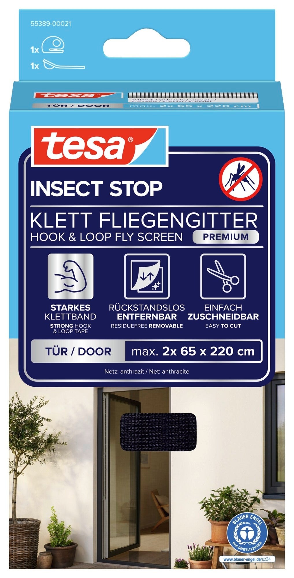 Moskitiera Tesa Premium 0.65x2.2M Antracyt