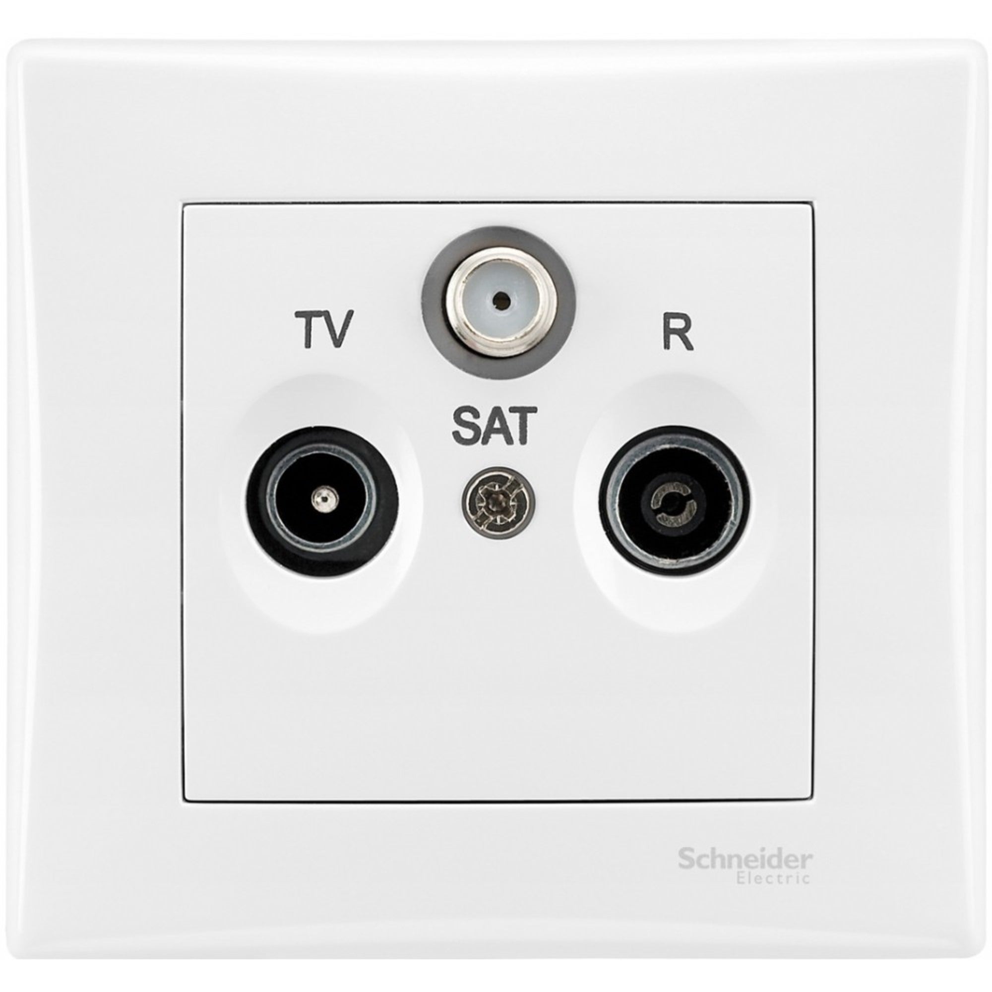 Schneider Sedna biały gniazdo antenowe RTV-SAT końcowe z ramką