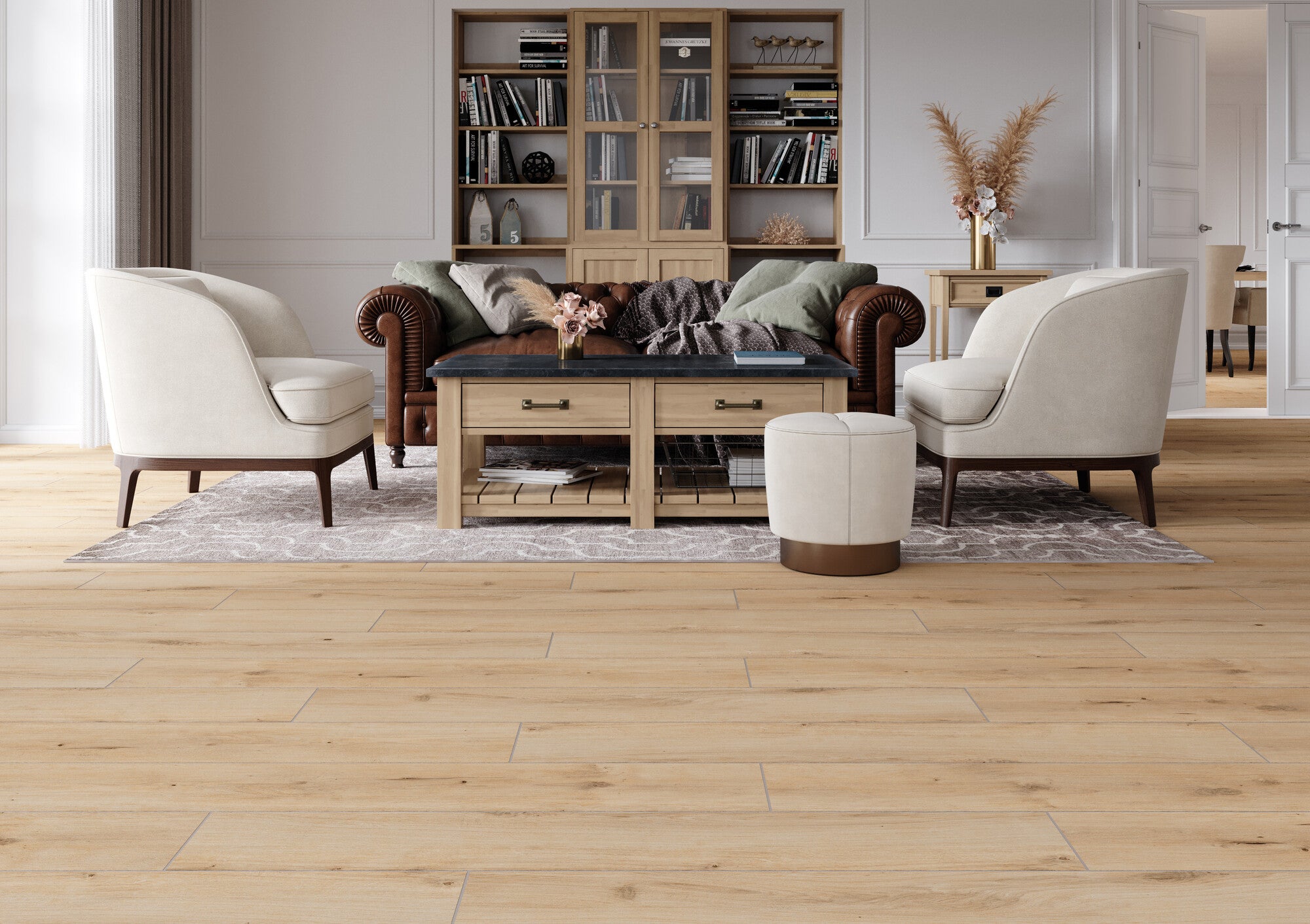 Gres szkliwiony Grafwood Sand 20x120 cm 1.19 m2 1