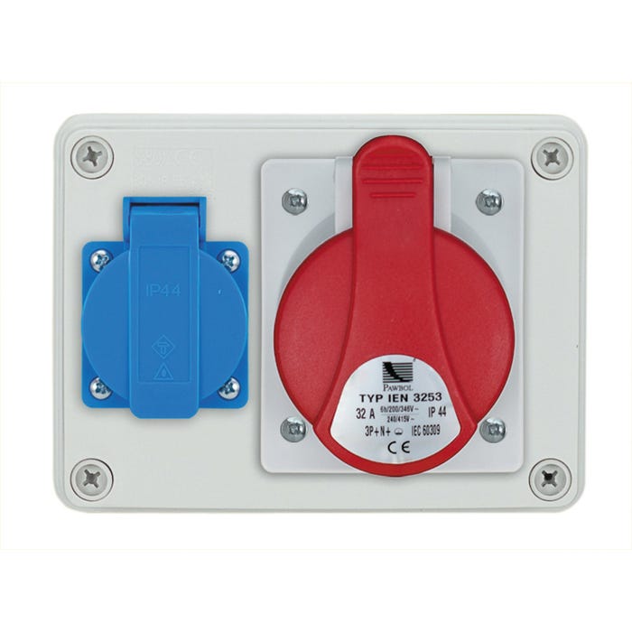 Rozdzielnica siłowa R-BOX 150 16A 3P+N+Z 400V, 2P+Z 230V Pawbol