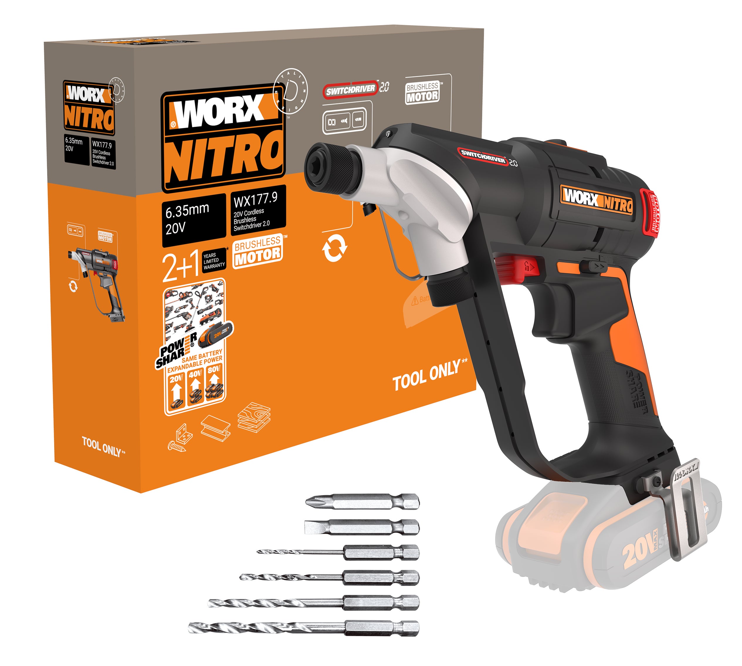 Wkrętarka 20V WX177.9 Worx / bez aku 1