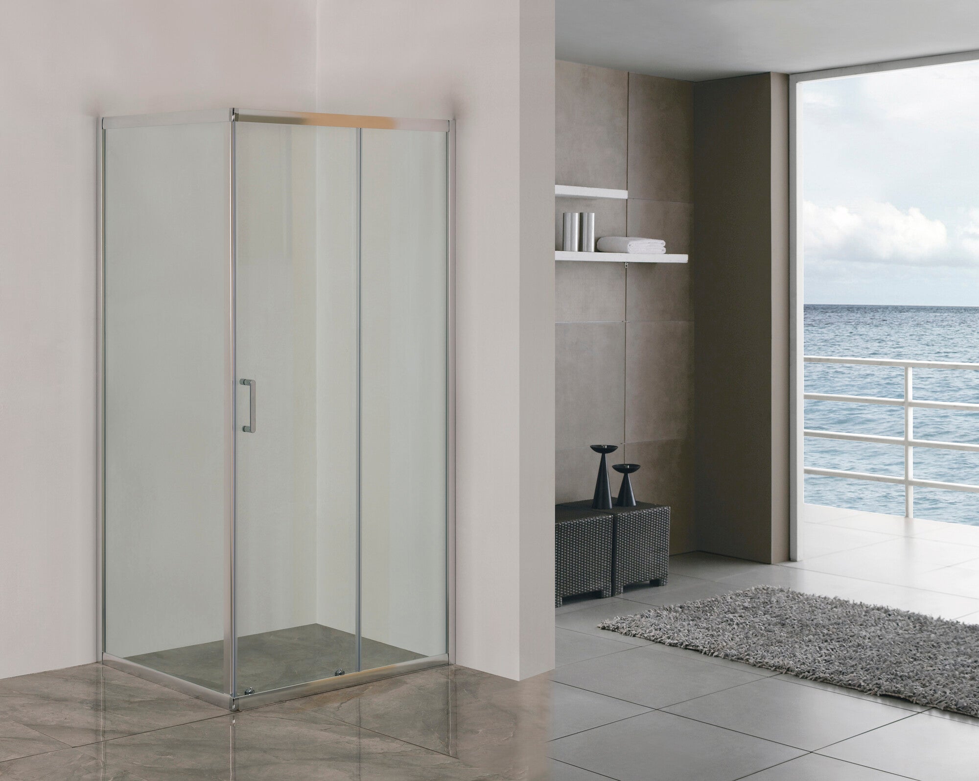 Kabina prysznicowa Aveeo Luftiga 120x80 cm chrom 1