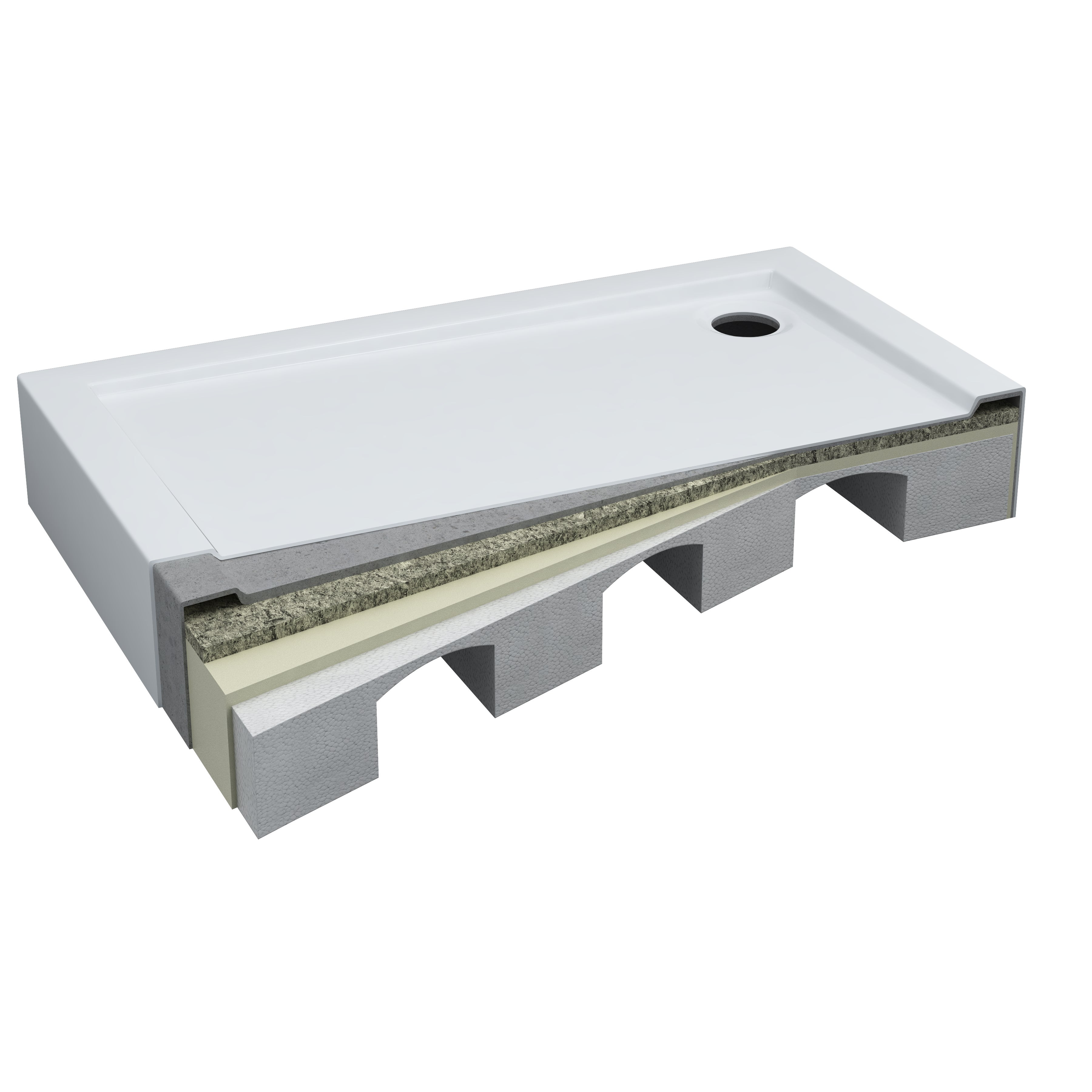 Brodzik do kabiny prysznicowej Schedpol Kloris 90 x 120 x 12 cm biały 2