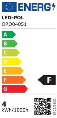 Żarówka LED E27 4W 400lm filament KUL ciepła biel LP 1
