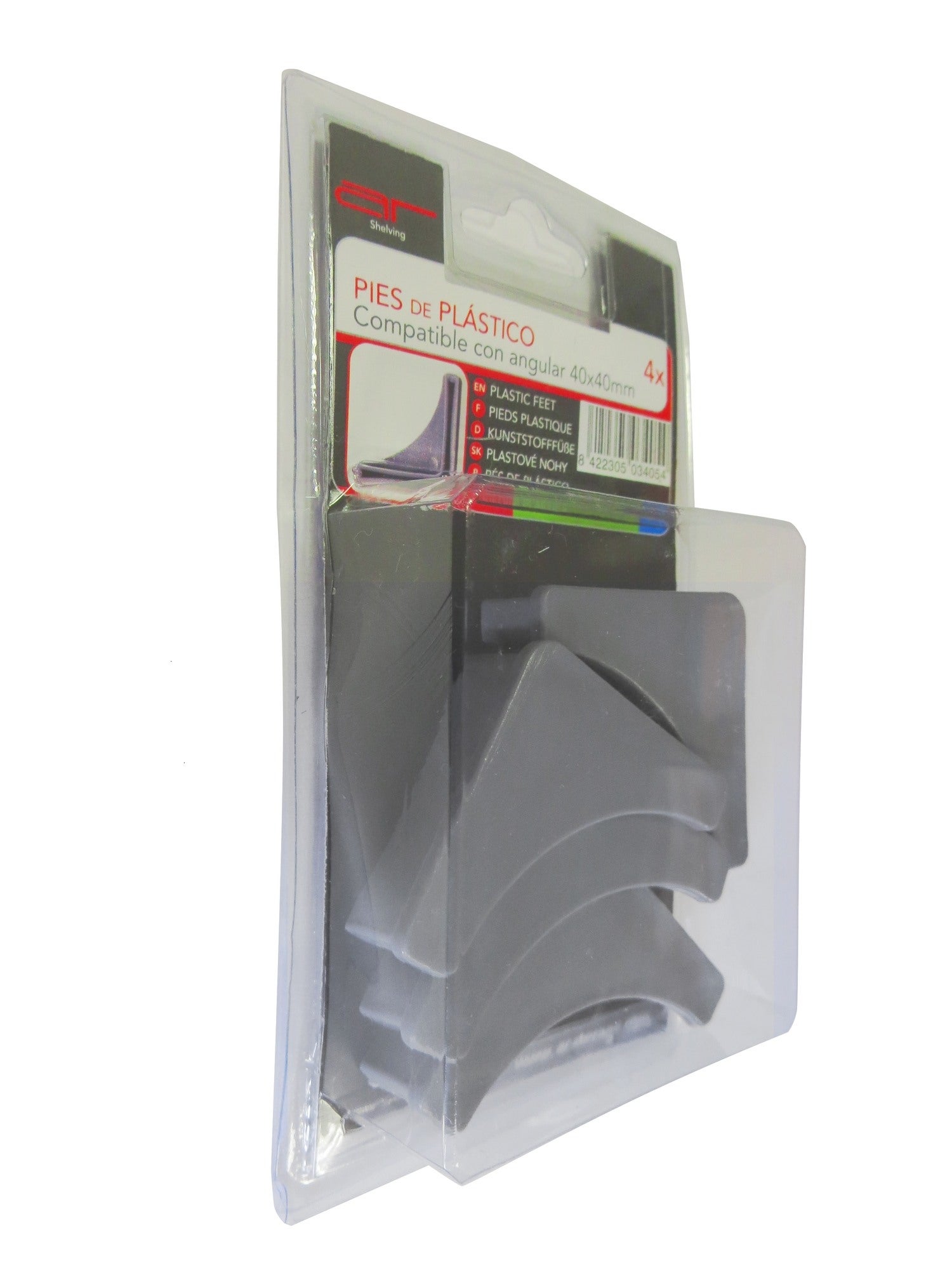 Nóżki plastikowe do regału 4.0x4.0 cm 4 szt. 0