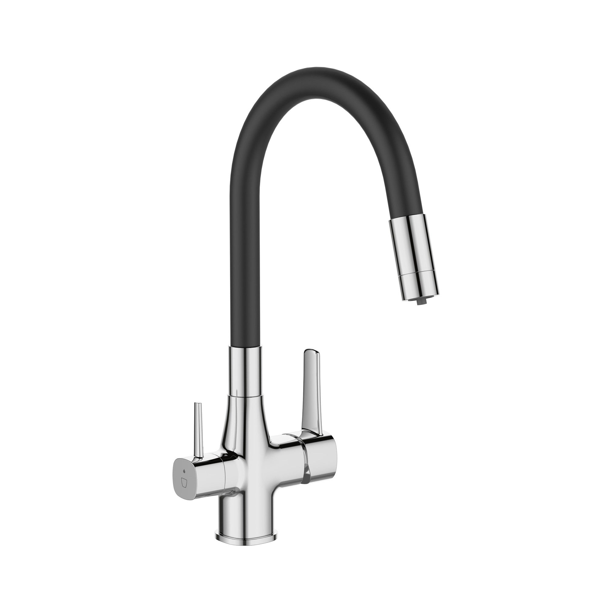 Bateria kuchenna Glamour z filtrem czarna/chrom
