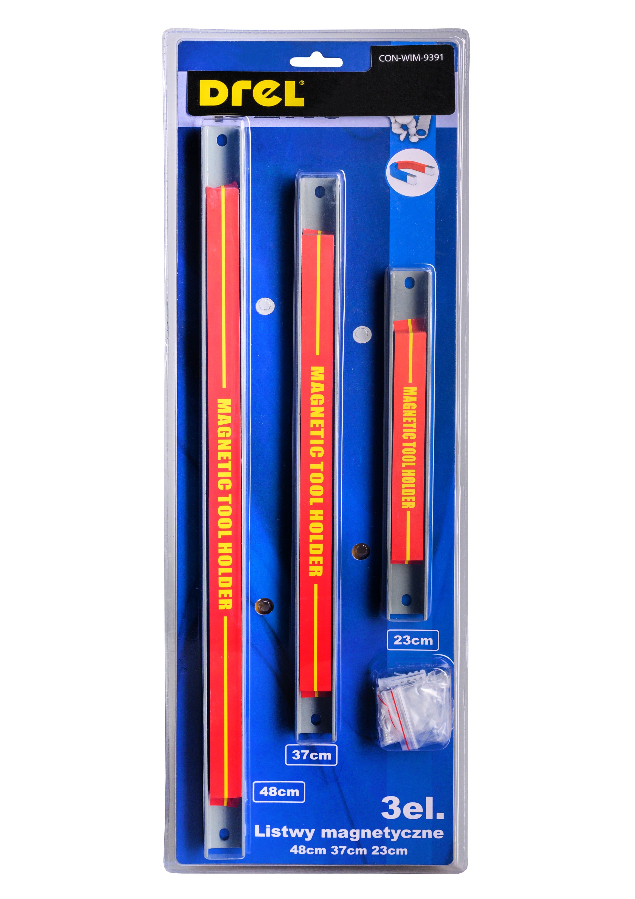 Zestaw listew magnetycznych 23/37/48 cm 3 szt. 1