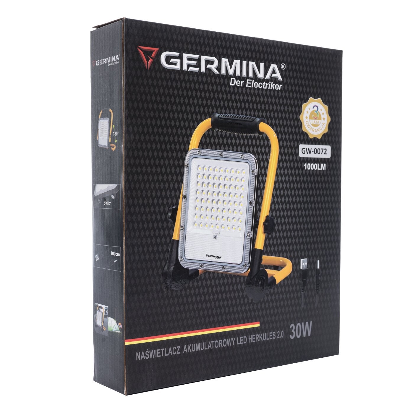 Naświetlacz akumulatorowy 1000lm 5Ah IP65 5