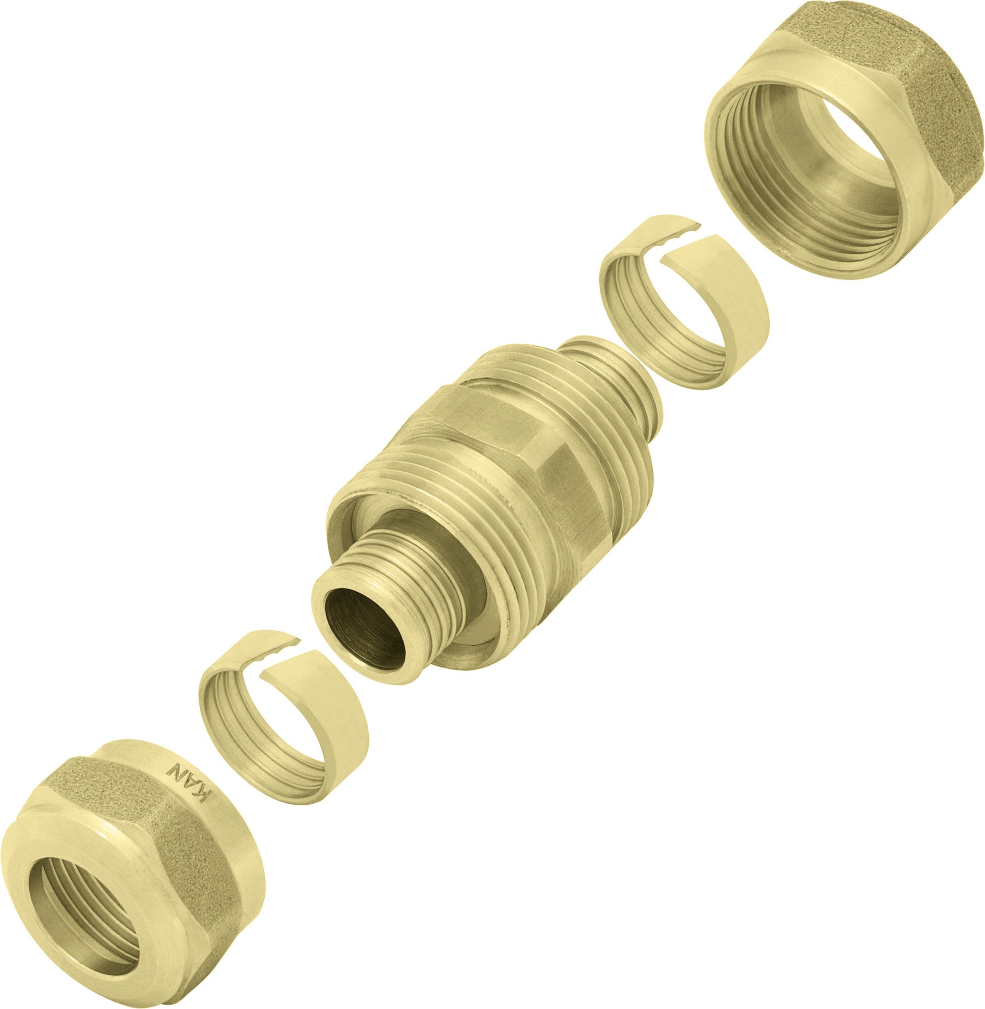 Kan Push Łącznik mosiężny skręcany 18x2,5 mm