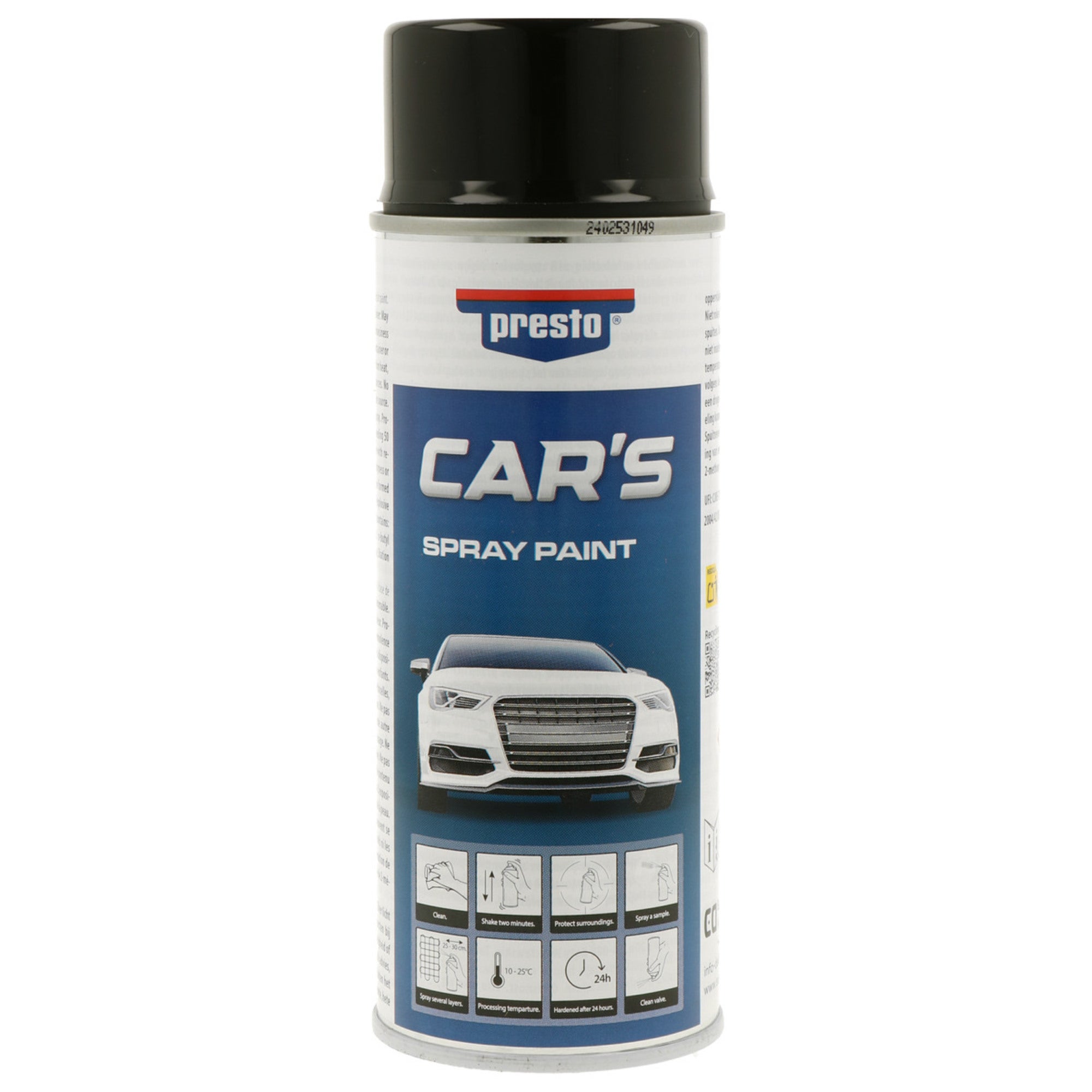 Lakier samochodowy Presto Cars czarny połysk 400ml