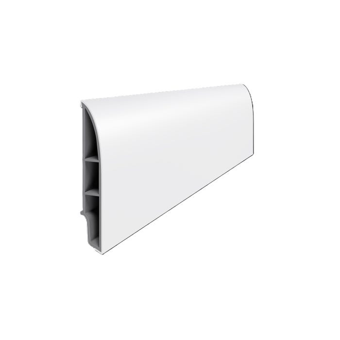 Listwa przypodłogowa PCV Sempla 2,4 m, 8 cm biała 708